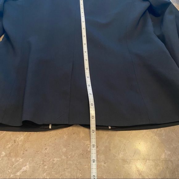 #31 Club Monaco Black two button blazer. No size tag see photos for measurem… - Picture 7 of 8